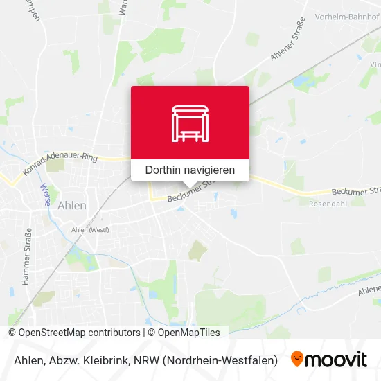 Ahlen, Abzw. Kleibrink Karte