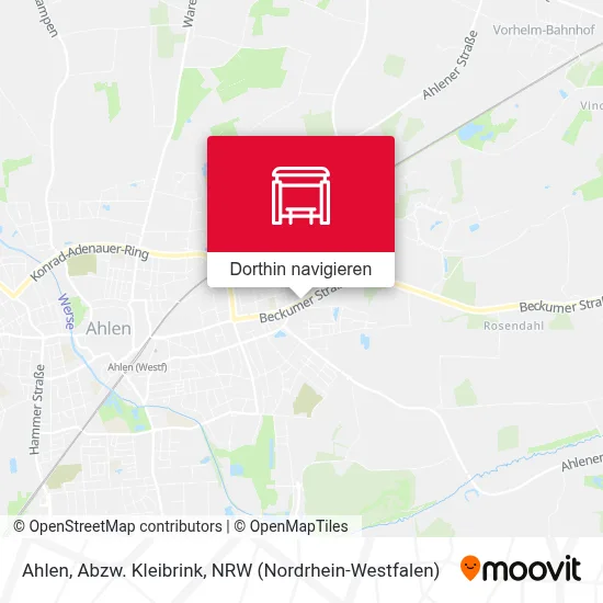 Ahlen, Abzw. Kleibrink Karte