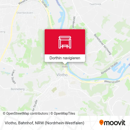 Vlotho, Bahnhof Karte