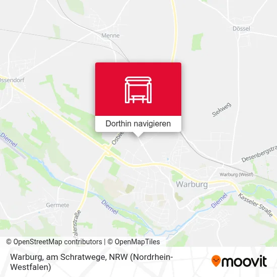 Warburg, am Schratwege Karte