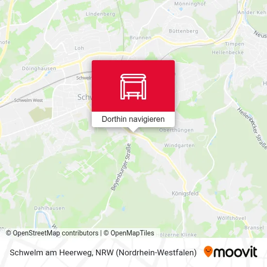 Schwelm am Heerweg Karte