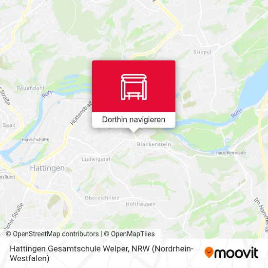 Hattingen Gesamtschule Welper Karte