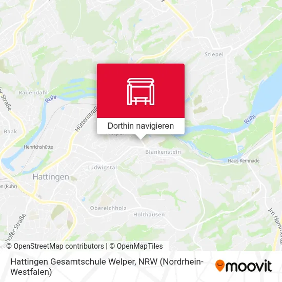 Hattingen Gesamtschule Welper Karte