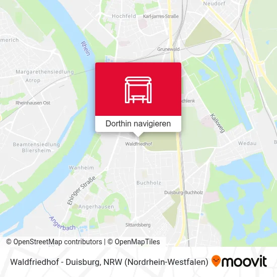 Waldfriedhof - Duisburg Karte