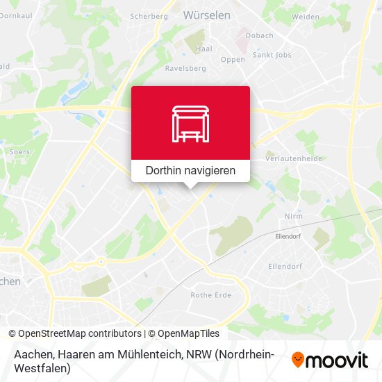 Aachen, Haaren am Mühlenteich Karte