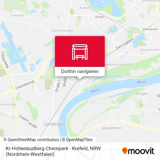 Kr-Hohenbudberg Chempark - Krefeld Karte