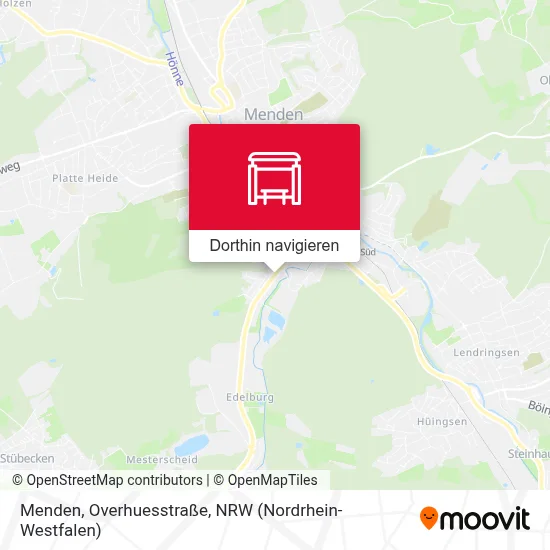 Menden, Overhuesstraße Karte