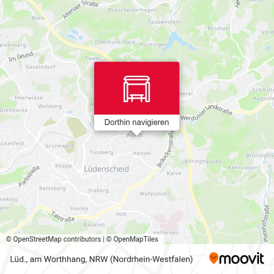 Lüd., am Worthhang Karte