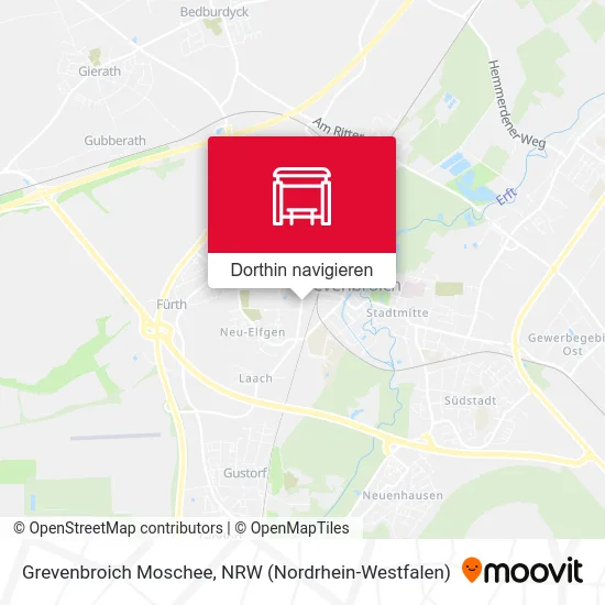 Grevenbroich Moschee Karte