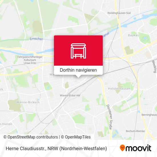 Herne Claudiusstr. Karte