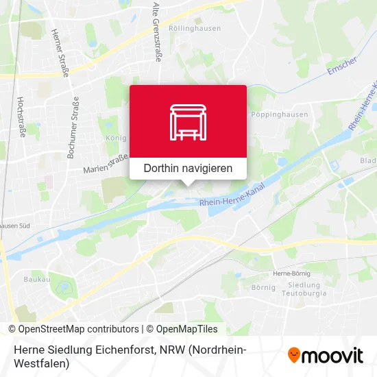 Herne Siedlung Eichenforst Karte