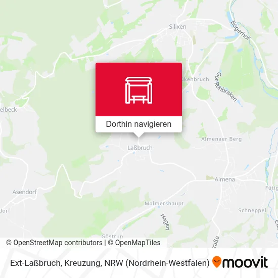 Ext-Laßbruch, Kreuzung Karte