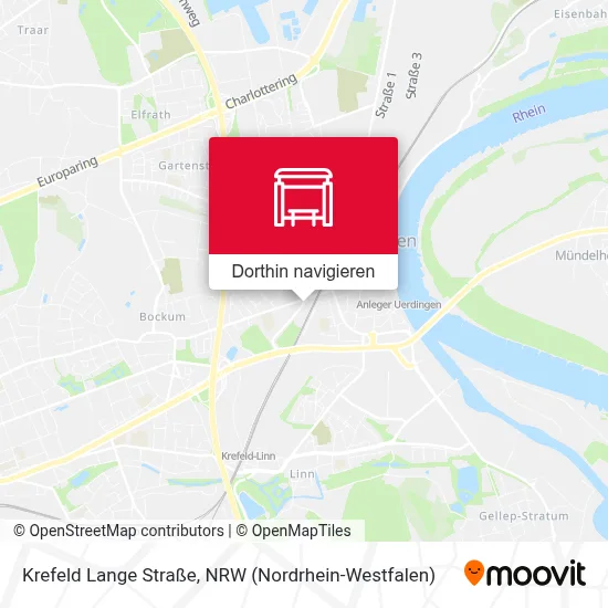 Krefeld Lange Straße Karte