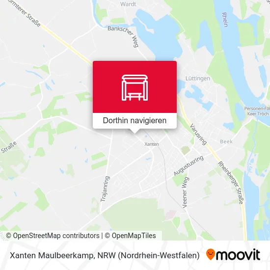 Xanten Maulbeerkamp Karte