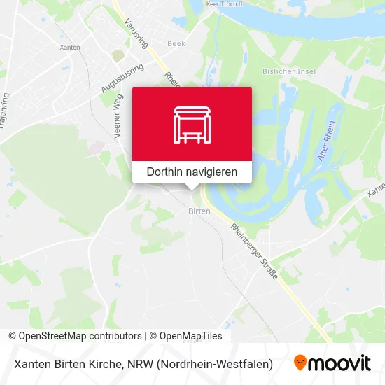 Xanten Birten Kirche Karte