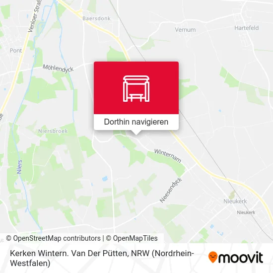 Kerken Wintern. Van Der Pütten Karte