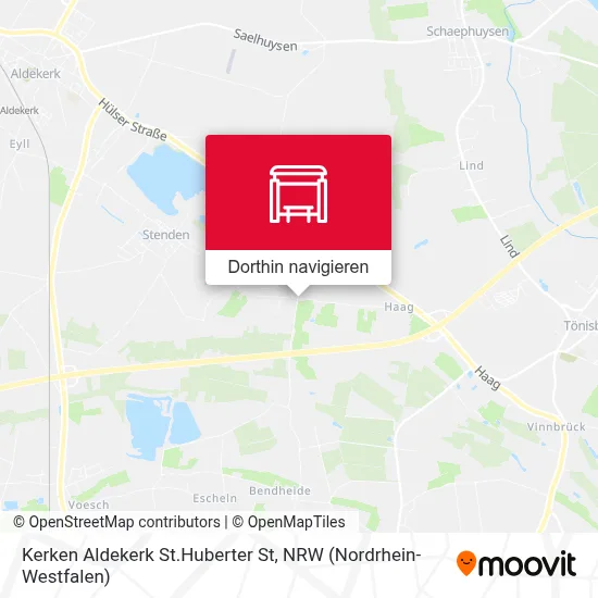 Kerken Aldekerk St.Huberter St Karte