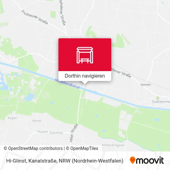 Hi-Glinst, Kanalstraße Karte