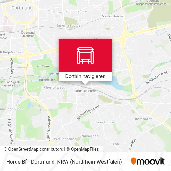 Hörde Bf - Dortmund Karte