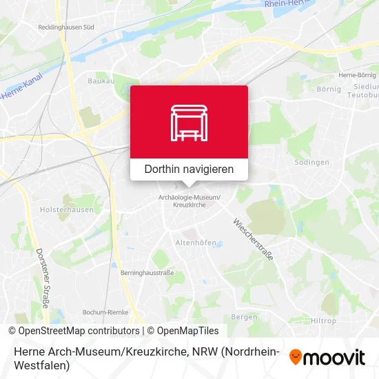 Herne Arch-Museum/Kreuzkirche Karte