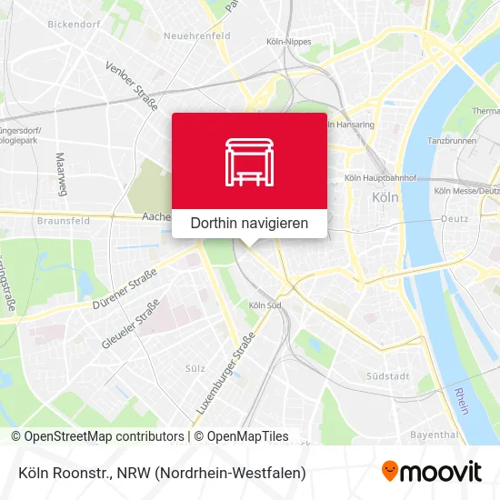 Köln Roonstr. Karte