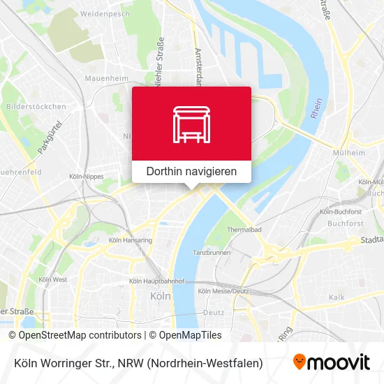 Köln Worringer Str. Karte