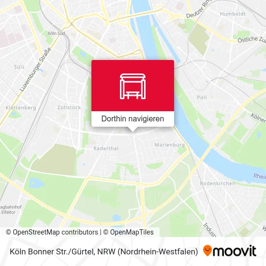 Köln Bonner Str./Gürtel Karte