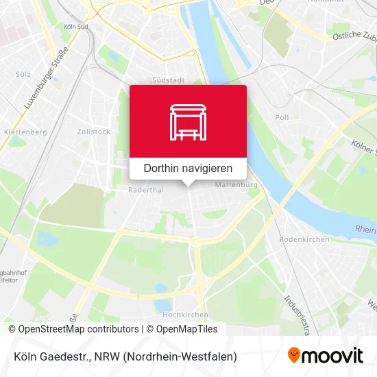 Köln Gaedestr. Karte