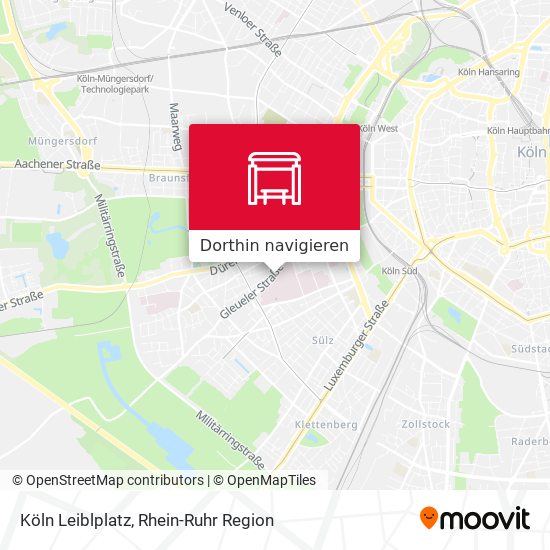 Köln Leiblplatz Karte