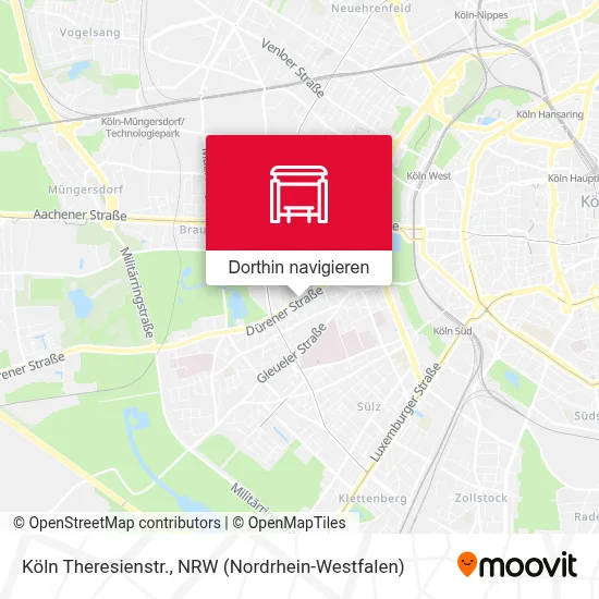Köln Theresienstr. Karte
