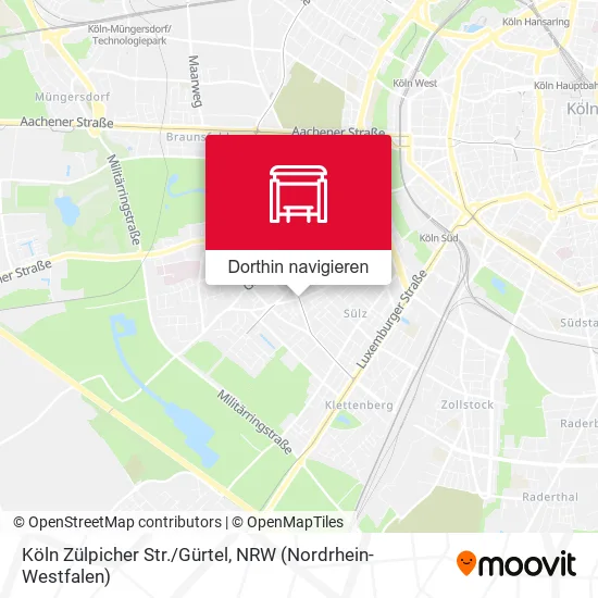 Köln Zülpicher Str./Gürtel Karte