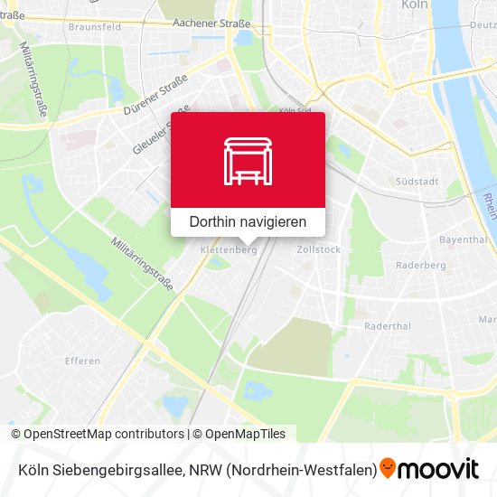 Köln Siebengebirgsallee Karte