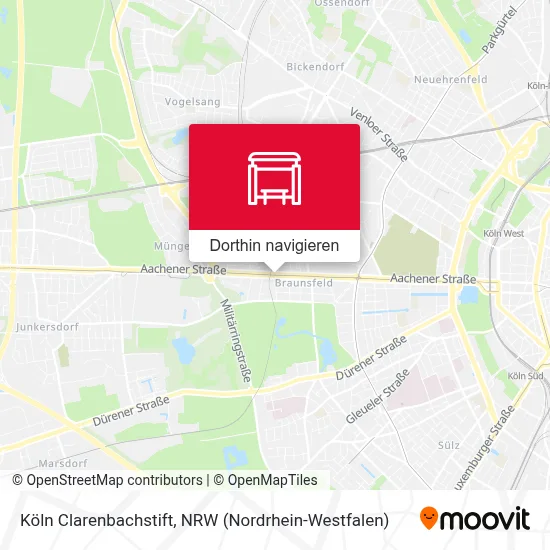 Köln Clarenbachstift Karte