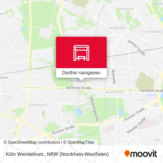 Köln Wendelinstr. Karte