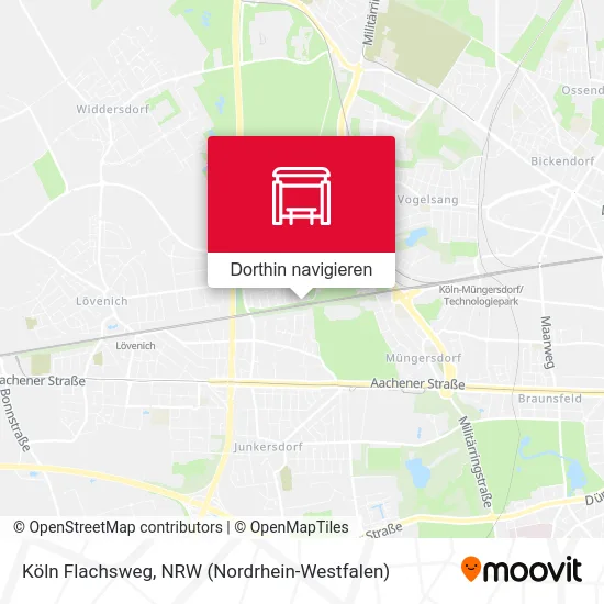 Köln Flachsweg Karte