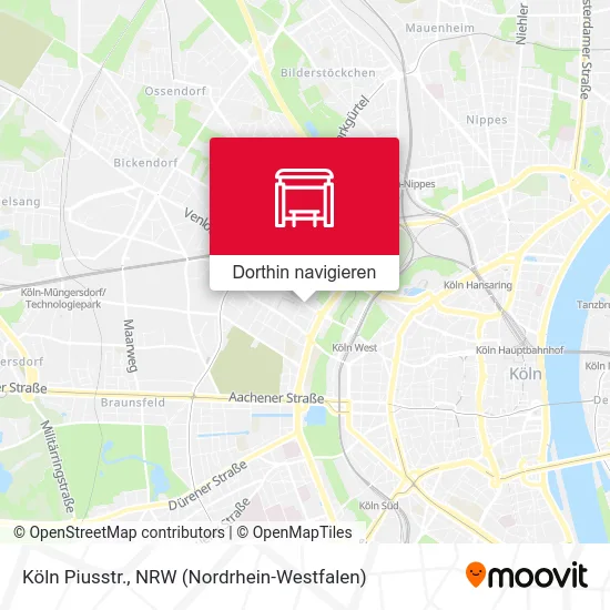 Köln Piusstr. Karte