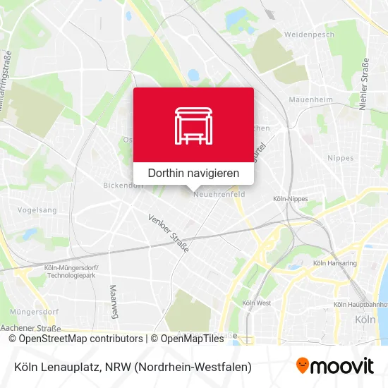 Köln Lenauplatz Karte
