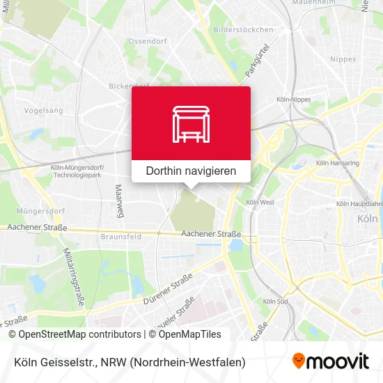 Köln Geisselstr. Karte
