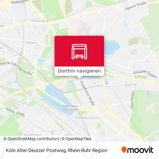 Köln Alter Deutzer Postweg Karte