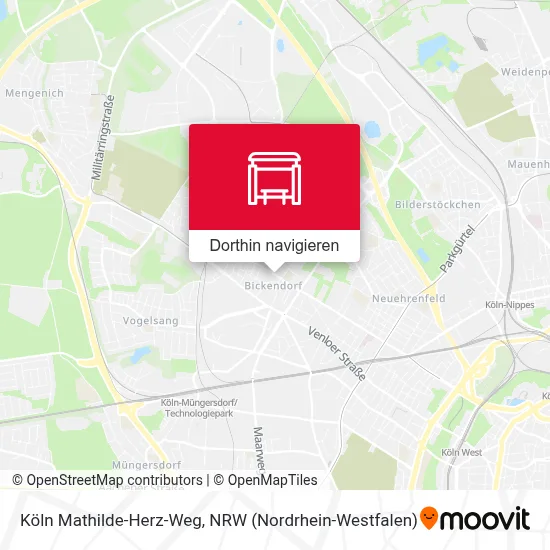 Köln Mathilde-Herz-Weg Karte