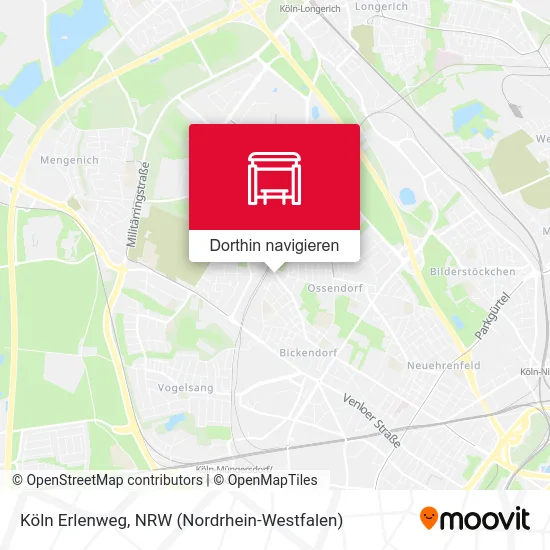 Köln Erlenweg Karte