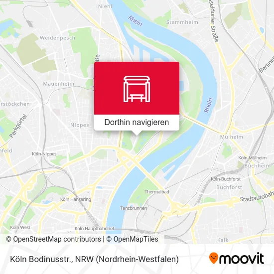 Köln Bodinusstr. Karte