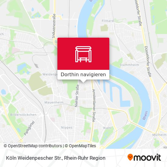 Köln Weidenpescher Str. Karte