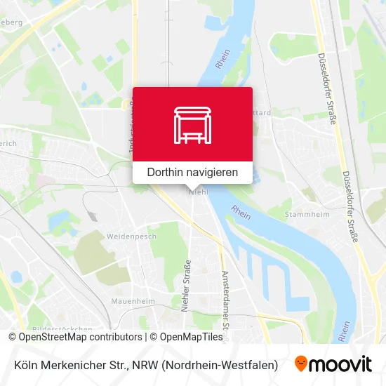 Köln Merkenicher Str. Karte