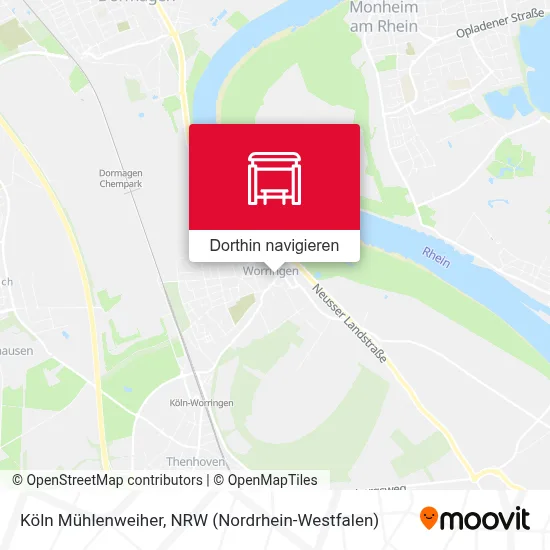 Köln Mühlenweiher Karte