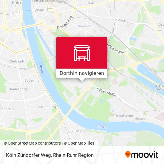 Köln Zündorfer Weg Karte