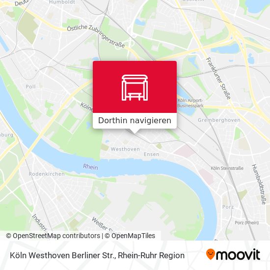 Köln Westhoven Berliner Str. Karte