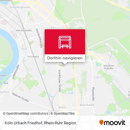 Köln Urbach Friedhof Karte
