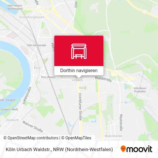 Köln Urbach Waldstr. Karte