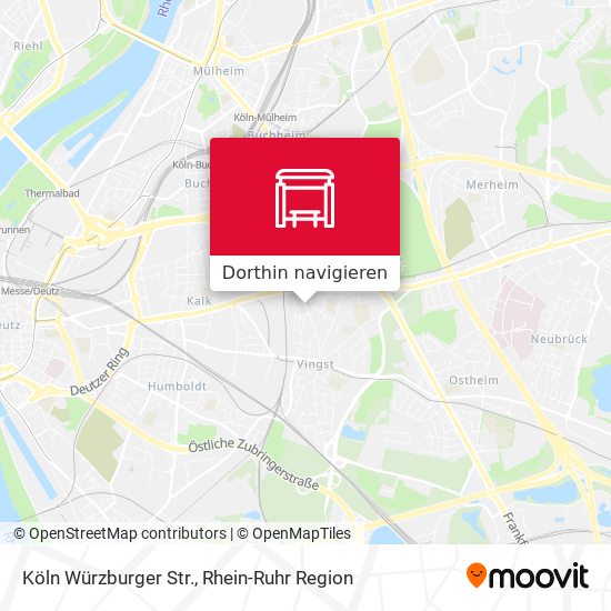 Köln Würzburger Str. Karte